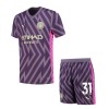 Conjunto (Camiseta+Pantalón Corto) Portero Manchester City Ederson Segunda Equipación 23-24 - Niño